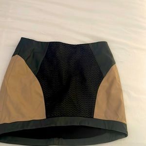 Small faux leather mini skirt